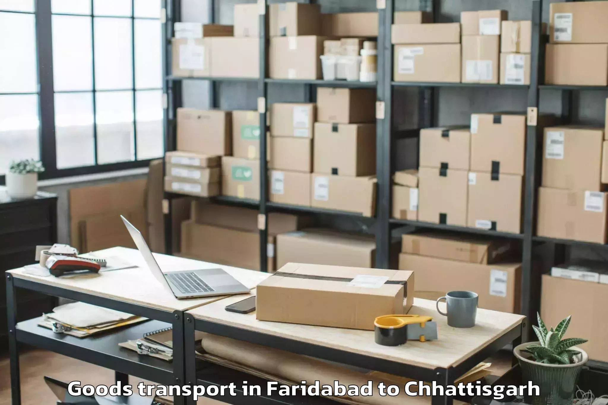 Top Faridabad to Bilaspur Airport Pab Goods Transport Available